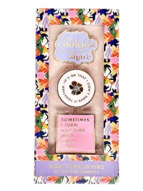 PAPER SOURCE Set of 3 enamel magnets in a "Mom Confessions" gift box